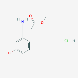 molecular formula C12H18ClNO3 B1435524 Methyl 3-amino-3-(3-methoxyphenyl)butanoate hydrochloride CAS No. 1803587-49-6
