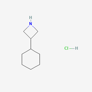 molecular formula C9H18ClN B1435530 3-Cyclohexylazetidine hydrochloride CAS No. 7606-38-4
