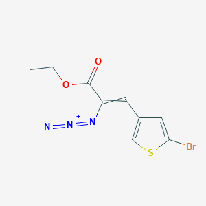 molecular formula C9H8BrN3O2S B14355314 Ethyl 2-azido-3-(5-bromothiophen-3-yl)prop-2-enoate CAS No. 91545-53-8