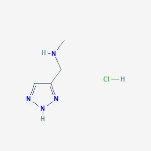 molecular formula C4H9ClN4 B1435533 N-methyl-1-(1H-1,2,3-triazol-4-yl)methanamine hydrochloride CAS No. 1881293-19-1