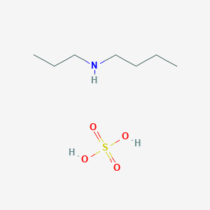 molecular formula C7H19NO4S B14355330 N-propylbutan-1-amine;sulfuric acid CAS No. 95399-69-2