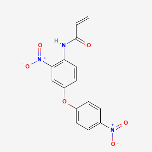 molecular formula C15H11N3O6 B14355336 N-[2-Nitro-4-(4-nitrophenoxy)phenyl]prop-2-enamide CAS No. 93577-06-1