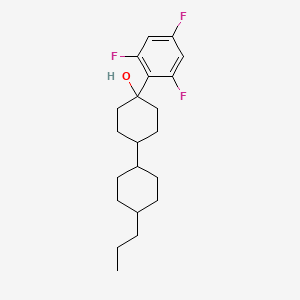 molecular formula C21H29F3O B14355337 4-(4-Propylcyclohexyl)-1-(2,4,6-trifluorophenyl)cyclohexan-1-ol CAS No. 91752-88-4