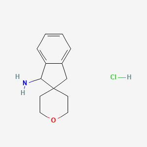 1,3-Dihydrospiro[indene-2,4'-oxane]-3-amine hydrochloride