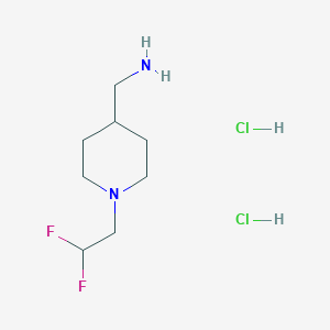 molecular formula C8H18Cl2F2N2 B1435537 [1-(2,2-Difluoroethyl)piperidin-4-yl]methanamine dihydrochloride CAS No. 1803589-14-1