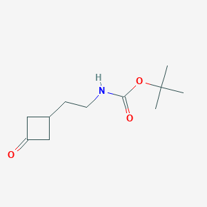 molecular formula C11H19NO3 B1435545 tert-butyl N-[2-(3-oxocyclobutyl)ethyl]carbamate CAS No. 1909327-63-4