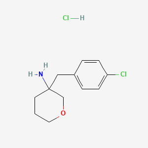 3-[(4-Chlorophenyl)methyl]oxan-3-amine hydrochloride