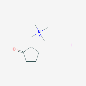 molecular formula C9H18INO B14355494 Trimethyl-[(2-oxocyclopentyl)methyl]azanium;iodide CAS No. 93226-89-2