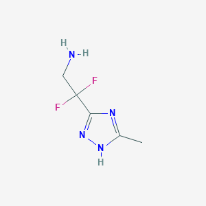 2,2-difluoro-2-(3-methyl-1H-1,2,4-triazol-5-yl)ethan-1-amine