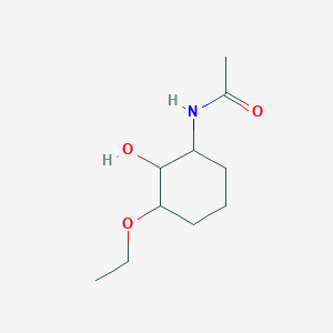molecular formula C10H19NO3 B14355555 N-(3-ethoxy-2-hydroxycyclohexyl)acetamide 
