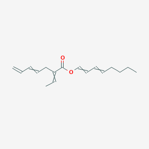 molecular formula C17H24O2 B14355574 octa-1,3-dienyl 2-ethylidenehepta-4,6-dienoate CAS No. 94698-90-5