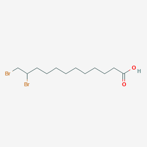 molecular formula C12H22Br2O2 B14355585 11,12-Dibromododecanoic acid CAS No. 90265-01-3