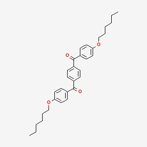 molecular formula C32H38O4 B14355596 (1,4-Phenylene)bis{[4-(hexyloxy)phenyl]methanone} CAS No. 91809-73-3