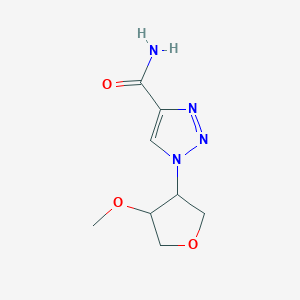 molecular formula C8H12N4O3 B1435563 1-(4-methoxyoxolan-3-yl)-1H-1,2,3-triazole-4-carboxamide CAS No. 1803608-98-1
