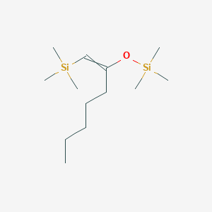 molecular formula C13H30OSi2 B14355645 Trimethyl{[1-(trimethylsilyl)hept-1-en-2-yl]oxy}silane CAS No. 93579-04-5