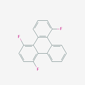 molecular formula C18H9F3 B14355665 1,4,8-Trifluorotriphenylene CAS No. 90670-34-1