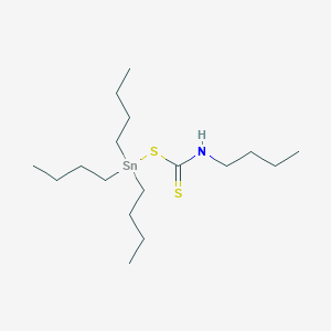molecular formula C17H37NS2Sn B14355681 N-{[(Tributylstannyl)sulfanyl]carbonothioyl}butan-1-amine CAS No. 92278-29-0