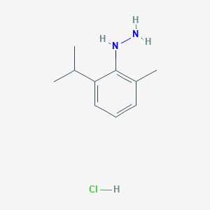molecular formula C10H17ClN2 B1435569 [2-Methyl-6-(propan-2-yl)phenyl]hydrazine hydrochloride CAS No. 1803601-93-5