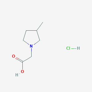 molecular formula C7H14ClNO2 B1435570 2-(3-Methylpyrrolidin-1-yl)acetic acid hydrochloride CAS No. 1803589-83-4