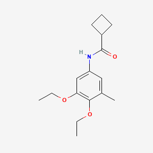 molecular formula C16H23NO3 B14355709 N-(3,4-Diethoxy-5-methylphenyl)cyclobutanecarboxamide CAS No. 90257-49-1