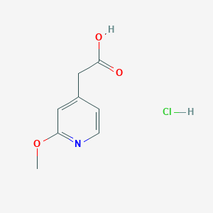 molecular formula C8H10ClNO3 B1435571 2-(2-甲氧基吡啶-4-基)乙酸盐酸盐 CAS No. 1803608-38-9