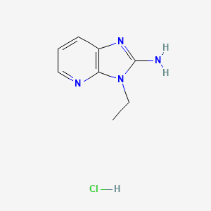 molecular formula C8H11ClN4 B1435573 3-ethyl-3H-imidazo[4,5-b]pyridin-2-amine hydrochloride CAS No. 1803602-17-6