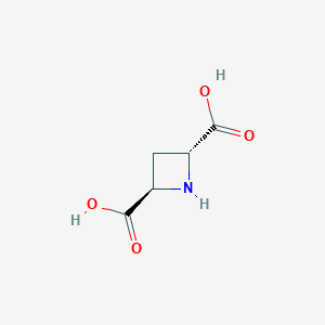 molecular formula C5H7NO4 B143558 Azetidine-2,4-dicarboxylic acid CAS No. 127310-57-0