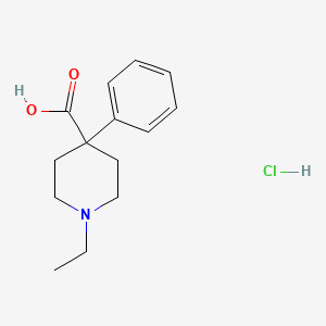 molecular formula C14H20ClNO2 B1435582 1-Ethyl-4-phenylpiperidine-4-carboxylic acid hydrochloride CAS No. 859964-88-8