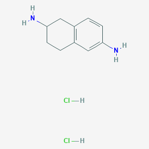 molecular formula C10H16Cl2N2 B1435583 1,2,3,4-Tetrahydronaphthalene-2,6-diamine dihydrochloride CAS No. 861333-04-2