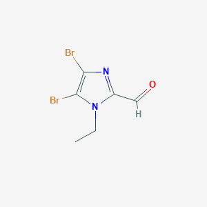 molecular formula C6H6Br2N2O B1435586 4,5-dibromo-1-ethyl-1H-imidazole-2-carbaldehyde CAS No. 2060035-12-1