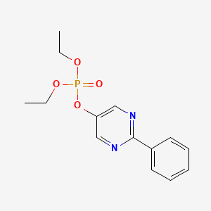 molecular formula C14H17N2O4P B14355907 Diethyl 2-phenylpyrimidin-5-yl phosphate CAS No. 90338-43-5