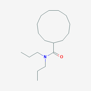 molecular formula C18H35NO B14355947 N,N-Dipropylcycloundecanecarboxamide CAS No. 91424-65-6