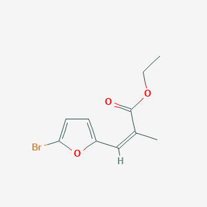 molecular formula C10H11BrO3 B1435595 ethyl (2Z)-3-(5-bromofuran-2-yl)-2-methylprop-2-enoate CAS No. 1567669-01-5