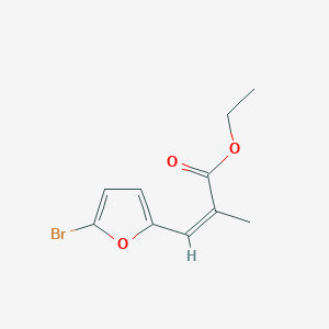 molecular formula C10H11BrO3 B1435595 (2Z)-3-(5-溴呋喃-2-基)-2-甲基丙-2-烯酸乙酯 CAS No. 1567669-01-5