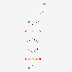molecular formula C9H13BrN2O4S2 B14355968 N-(3-Bromopropyl)benzene-1,4-disulfonamide CAS No. 90674-83-2
