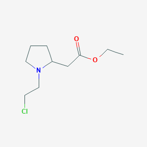 molecular formula C10H18ClNO2 B14356096 Ethyl [1-(2-chloroethyl)pyrrolidin-2-yl]acetate CAS No. 90706-43-7