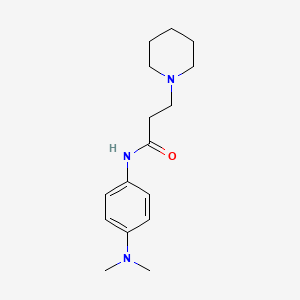 molecular formula C16H25N3O B14356099 N-[4-(Dimethylamino)phenyl]-3-(piperidin-1-yl)propanamide CAS No. 90279-41-7
