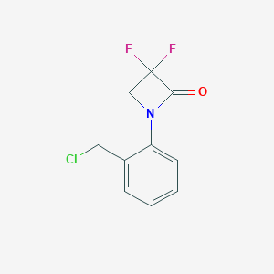 molecular formula C10H8ClF2NO B143561 N-(2-Chloromethylphenyl)-3,3-difluoroazetidin-2-one CAS No. 131230-67-6