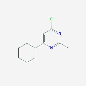 molecular formula C11H15ClN2 B1435611 4-Chloro-6-cyclohexyl-2-methylpyrimidine CAS No. 1412957-40-4