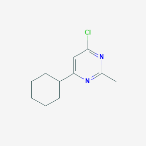 molecular formula C11H15ClN2 B1435611 4-氯-6-环己基-2-甲基嘧啶 CAS No. 1412957-40-4