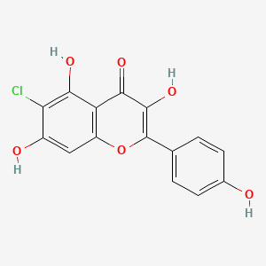 molecular formula C15H9ClO6 B14356131 6-Chloro-3,5,7-trihydroxy-2-(4-hydroxyphenyl)-4H-1-benzopyran-4-one CAS No. 95412-43-4