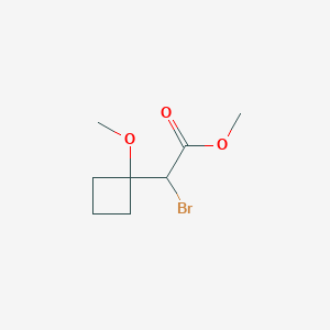 molecular formula C8H13BrO3 B1435615 Methyl 2-bromo-2-(1-methoxycyclobutyl)acetate CAS No. 1803597-04-7