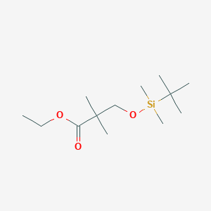 molecular formula C13H28O3Si B1435616 3-[(叔丁基二甲基甲硅烷基)氧基]-2,2-二甲基丙酸乙酯 CAS No. 1803571-09-6