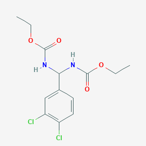 molecular formula C13H16Cl2N2O4 B14356169 Diethyl [(3,4-dichlorophenyl)methylene]bis(hydrogen carbonimidate) CAS No. 91820-48-3