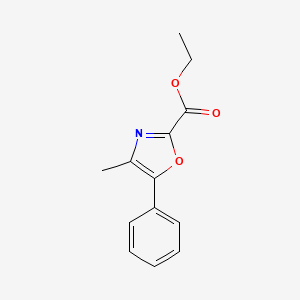 molecular formula C13H13NO3 B14356186 Ethyl 4-methyl-5-phenyl-1,3-oxazole-2-carboxylate CAS No. 92724-22-6