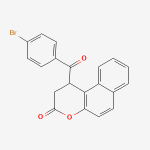 molecular formula C20H13BrO3 B14356187 1-(4-Bromobenzoyl)-1,2-dihydro-3H-naphtho[2,1-b]pyran-3-one CAS No. 90251-82-4