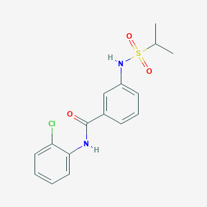 molecular formula C16H17ClN2O3S B14356193 N-(2-Chlorophenyl)-3-[(propane-2-sulfonyl)amino]benzamide CAS No. 90233-87-7