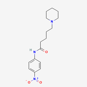 molecular formula C16H23N3O3 B14356222 N-(4-Nitrophenyl)-5-(piperidin-1-yl)pentanamide CAS No. 90279-54-2