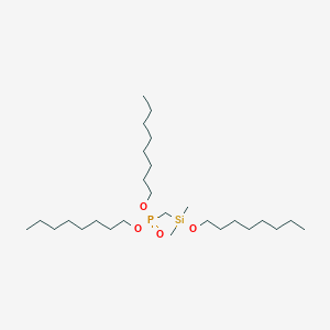 molecular formula C27H59O4PSi B14356223 Dioctyl {[dimethyl(octyloxy)silyl]methyl}phosphonate CAS No. 90261-42-0