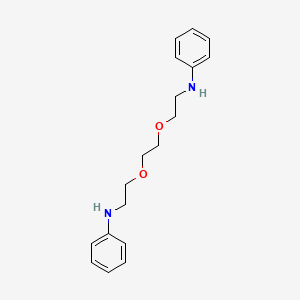 molecular formula C18H24N2O2 B14356241 N,N'-[Ethane-1,2-diylbis(oxyethane-2,1-diyl)]dianiline CAS No. 91502-63-5